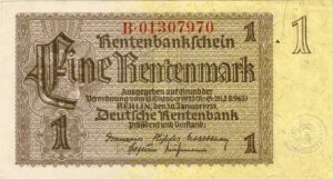 Rentenbankschein der Deutschen Rentenkasse