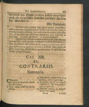 Cap. XII. De Contrariis.
