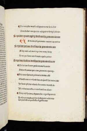 Sequitur prima declinatio pronominum