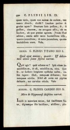 XXXII. C. Plinius Titiano Suo S.
