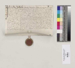 Kaspar Fraundorfer, Schmied zu Hainsbach, verkauft Christian Schmetterer, Pfleger zu Hainsbach, seine Erbgerechtigkeit an der Schmiede zu Hainsbach. S: Johannes [III. Nablas], Abt von St. Emmeram
