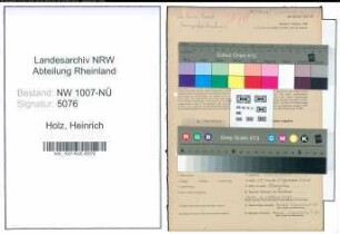 Entnazifizierung Heinrich Holz , geb. 05.02.1906 (Transportarbeiter)