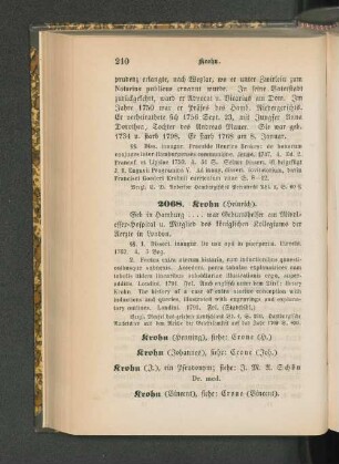2068. Krohn (Heinrich).