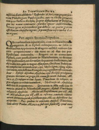 Pars capitis Secunda Propositio.