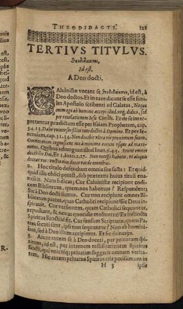 Tertius Titulus. [...] Id est, A Deo docti.