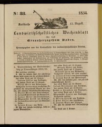 No 33. 15. August. 1834