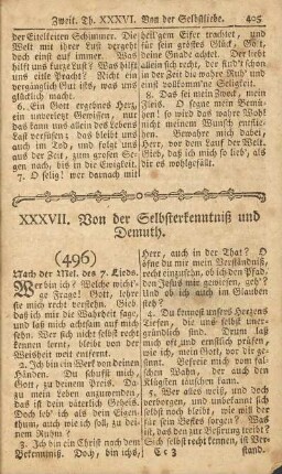 XXXVII. Von der Selbsterkenntniß und Demuth