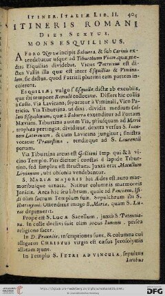 Itineris Romani. Dies sextus