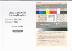 Entnazifizierung Adam Eberts , geb. 10.04.1904 (Architekt)