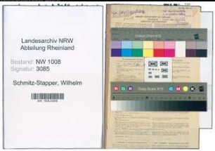 Entnazifizierung Wilhelm Schmitz-Stapper , geb. 13.01.1897 (Landwirt)
