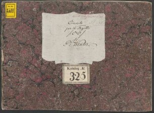 Concertos, fag, orch, c-Moll - BSB Mus.ms. 2699 : [label on cover:] Concerto // per il Fagotto // /: C moll :/ // di // P: Winter.