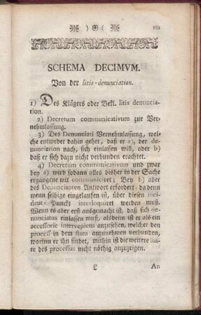 Schema decimum. Von der litis-denunciation.