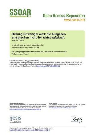 Bildung ist weniger wert: die Ausgaben entsprechen nicht der Wirtschaftskraft
