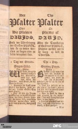 Psalter/ Psalms.