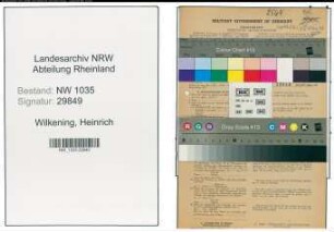 Entnazifizierung Heinrich Wilkening , geb. 19.09.1894 (Schmied)