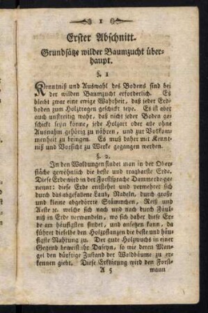 1- 21, Erster Abschnitt. Grundsätze wilder Baumzucht überhaupt.