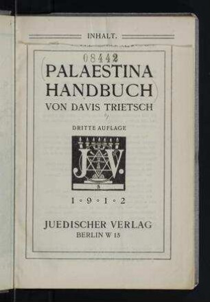 Palästina-Handbuch / von Davis Trietsch