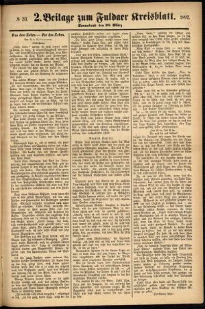 Dritte Ausgabe vom Samstag, den 20. März 1897.