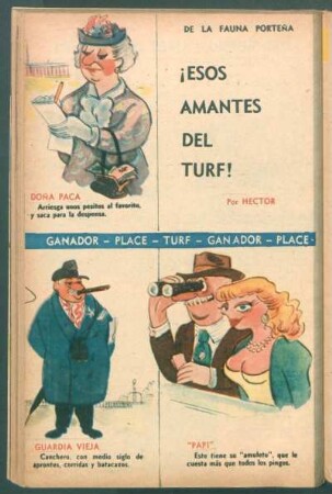 ¡Esos amantes del turf! - [Cómic] : De la fauna porteña