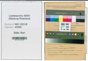 Entnazifizierung Karl Baltz , geb. 09.12.1859 (Forstverwalter)