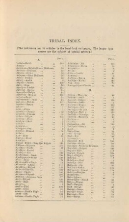 Tribal index