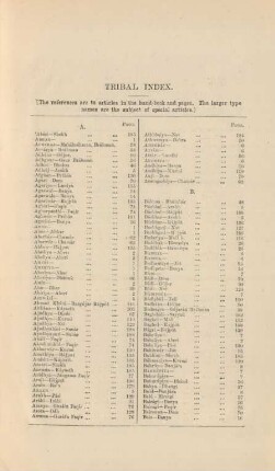 Tribal index