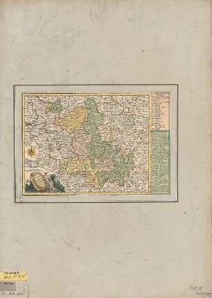 Karte des Kreises Leipzig, ca. 1:500 000, Kupferstich, nach 1750 : Der Leipziger Kreis. - [Ca. 1:500 000]. - Leipzig : Schreibers Erben , [nach 1750]. - 1 Kt. : Kupferst. ; 22 x 18 cm