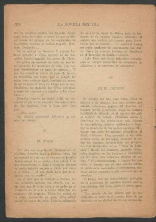 VII - En el colegio