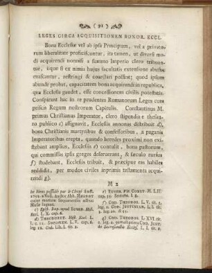 Leges Circa Acquisitionem Bonor. Eccl.