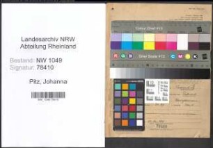 Entnazifizierung Johanna Pitz , geb. 01.07.1888 ()
