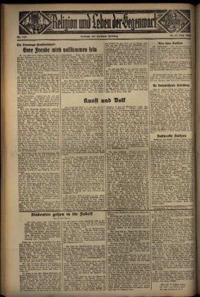 Vierte Ausgabe vom Sonntag, den 17. Mai 1936.