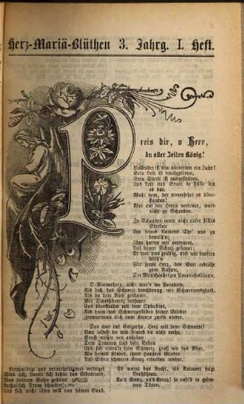 Herz-Mariä-Blüthen : Monatschr. für Beförderung d. Marienverehrung ; Organ d. Bruderschaften vom Herzen Mariä u. d. Engelkönigin, 3. 1876