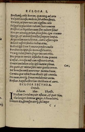 Ecloga Secunda. Crotale. [...]