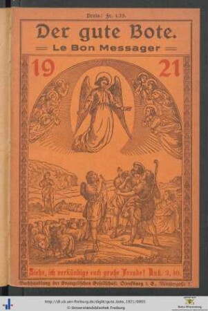 83. Jahrgang: Der Gute Bote: ... für das Jahr der Gnade 1921