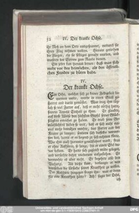 IV. Der kranke Ochse.
