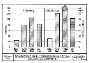 Durchschnittliche T- und NEL-Erträge von Silomais und Futterrüben