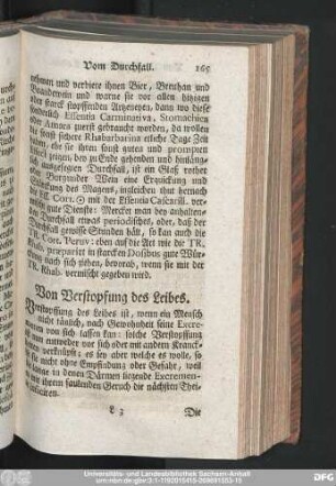 Von Verstopfung des Leibes.