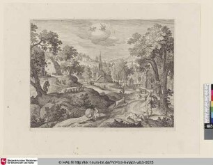 [Merkur tötet Argus, Juno mit Pfau im Vordergrund; Juno, Mercury and Argus]