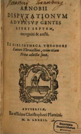 Disputationes adversus gentes : libri VII.