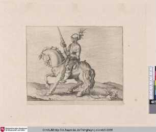 [Kavallerist mit erhobener Lanze; The Cavalryman Raising a Lance]