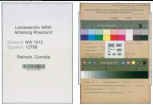 Entnazifizierung Cornelia Reinsch , geb. 17.06.1905 ()