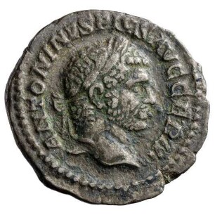 Münze, Denar, 216 n. Chr.