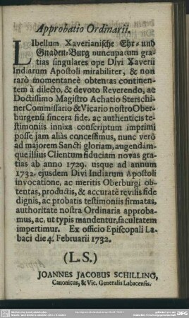 Approbatio Ordinarii