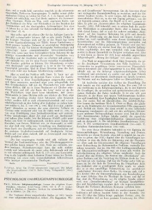 301-304 [Rezension] Pöll, Wilhelm, Religionspsychologie