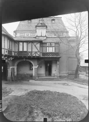 Großenhain, Mozartallee 123. Wohnhaus (Zschillesches Haus; 1881-1885). Hofansicht