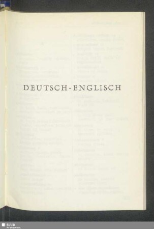 Deutsch-Englisch