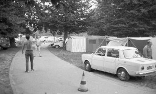 Sommerbetrieb auf dem Campingplatz beim Kühlen Krug.
