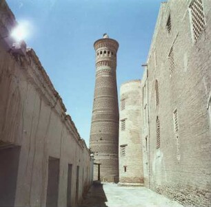 Usbekistan. Buchara. Kalon-Moschee. Blick zum Minarett