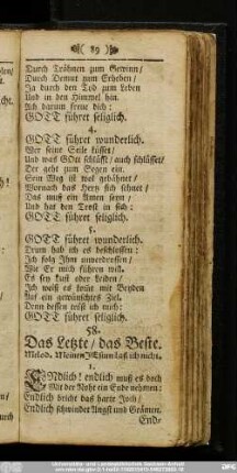 58. Das Letzte, das Beste.