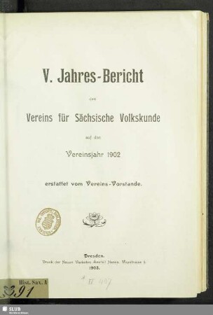5.1902(1903): Jahresbericht